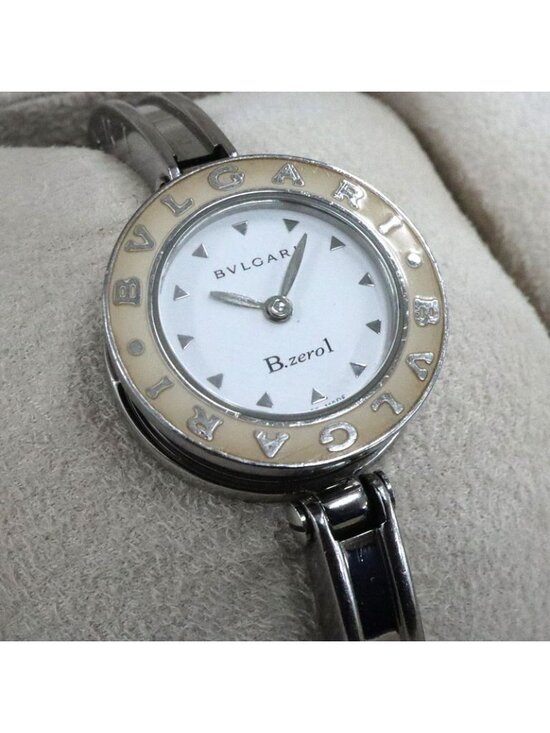 Bvlgari B.zero1 Bz22 S White SS Quartz Bangle Watch main image 10